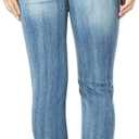 WallFlower Luscious Curvy 23.5 Mid-Rise Cropped Jeans for Women, Insta Stretch Denim Juniors Jeans (Blue, S)