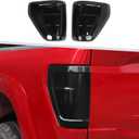 Jimen Fit for Ford F150 2021-2023, 2PCS Smoked Taillight Tint Rear Tail Light Cover Trim