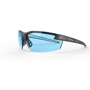 EDGE Zorge G2 Wrap-Around Safety Glasses, Anti-Scratch, Non-Slip, UV 400, Military Grade, ANSI/ISEA & MCEPS Compliant, 5.04" Wide, Black Frame/Light Blue Lens (One Size)