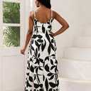 vunahzma Womens Casual Fashion Sleeveless Plus Size Loose Long Sexy Maxi Dress with Pockets (L)