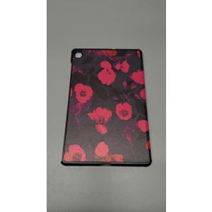 Berkin Arts Samsung Galaxy Compatible with Tab S6 Lite Case 10.4 Inch Model SM-P610/P613/P615/P619Tri-Fold Stand Cover Art Neon Floral Pattern Dark Flower Pattern