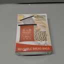 Bread Bags for Homemade, Beeswax Reusable Bread Bag for Sourdough 2-Pack, Large Reusable Waxed Food Storage Bag to Keep Sourdough Fresh, Freezer-Safe, Eco-Friendly (Orange&Grey)