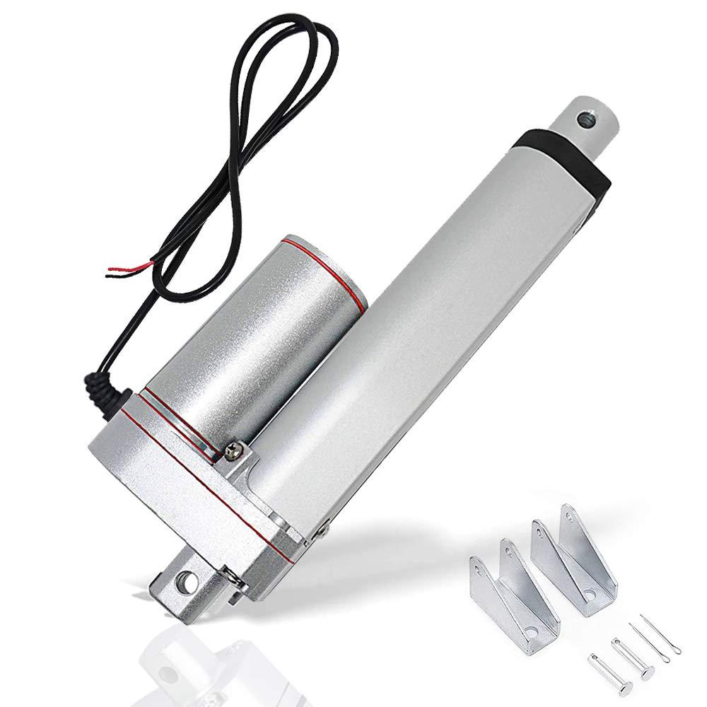 ECO-WORTHY Heavy Duty 330lbs/1500N Solar Tracker Linear Actuator Multi-Functions with Mounting Brackets (12V, 4") IP54 Waterproof Linear Motion Actuator