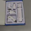 Veeconn Dog Clippers Grooming Kit Hair Clipper-Low Noise Paw Trimmer- Rechargeable - Cordless Quiet Nail Grinder Shaver for Cats and Other Pets (White)