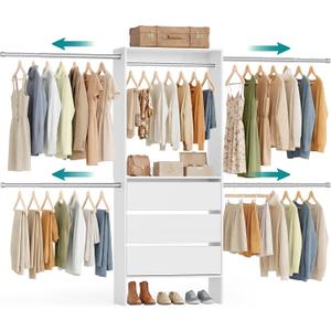 SONGMICS Closet System, Customizable Walk-In Closet Organizer System