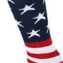 Zando Toddler Soccer Socks Breathable Athletic Socks for Boys & Girls (4-6 Years, 1 Pairs American Flag)