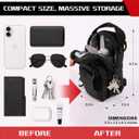 LEPHYON Magnetic Gym Bag, Small Gym Bag for Men & Women, Crossbody Sling Bags with Strong Magnets, USB Charging Port, Multi-Carry Design, Perfect for Travel Workout Sports, Best Gift for Fitness Lover, Black