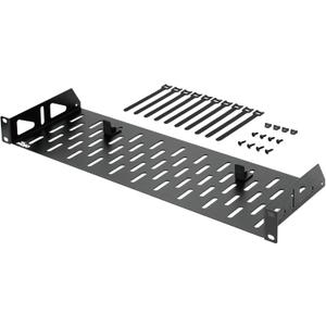 Tecmojo 1U Rack Shelf,19 inch Width 6 inch Depth,Rack Mount Shelf with Anti-Slip Stops,Server Rack Shelf and Network Shelf for 19 in Equipments, 55lbs Capacity of Vented 1U Shelf,Black,No Lip