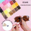 2 x XTSJGZ 42 Colors Jelly Rhinestones for Bedazzling, 32000Pcs 3mm Multicolor Flatback Rhinestones Bedazzling Kit with 3Pcs 10ml B7000 Glue, Tweezer and Pickup Pen for DIY Crafts Nails Makeup