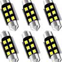 AUXLIGHT 6418 6411 DE3425 C5W DE3423 36MM 1.42Festoon Canbus Error Free LED Interior Light Bulbs 6000K Xenon White, Super Bright 6SMD Chips for Dome Map Door Courtesy License Plate Lights (Pack of 6)