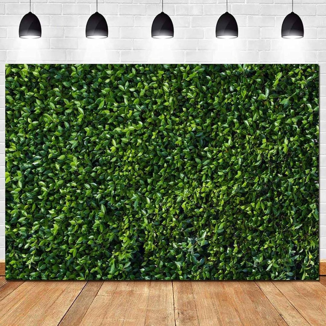 10x8FT Polyester Nature Spring Green Leaves Photo Background Wedding Birthday Party Newborn Baby Shower Photography Backdrops Zoo Decor Shoot Props Bannner