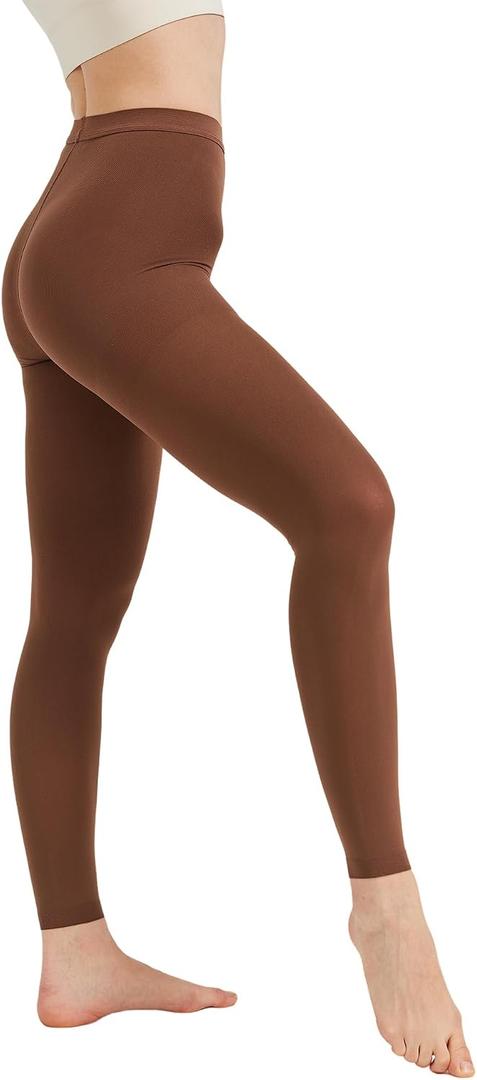 NURCOM Medical Compression Pantyhose for Women & Men, 15-20 mmHg Graduated Support Tights, Opaque Footless Waist High Compression Stockings & Leggings for Varicose Veins, Edema, Swelling, Flight, DVT