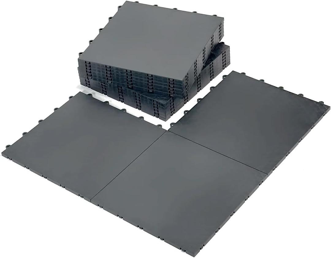 15 Green Tiles - High Durability Colored Flooring Tiles - Interlocking Versatile Training Surface - Roller Skate Derby Indoor&Outdoor, Dance Floor Tiles, Basketball Tiles, Sports Floor