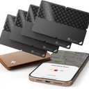 2025 [Apple MFi Certified] (iOS Only) Bluetooth Tracker Smart Card for Apple Find My iPhone Wallet GPS Tracker, 5-10 Years Staying Power, Keys Finder and Item Locator for Keys, Bags, Passport (4 Pack)