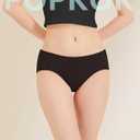 POPKOK Teen Girls Underwear Cotton Brief Panties 6 pack (12-14 Years, Black)