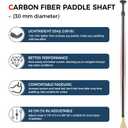 SUP Paddleboard Paddle, Adjustable Stand-Up Paddle Board Paddle | Premium Carbon Fiber Shaft and Enhanced PP Blade, 66-82" (170-210 cm), Bamboo Pattern