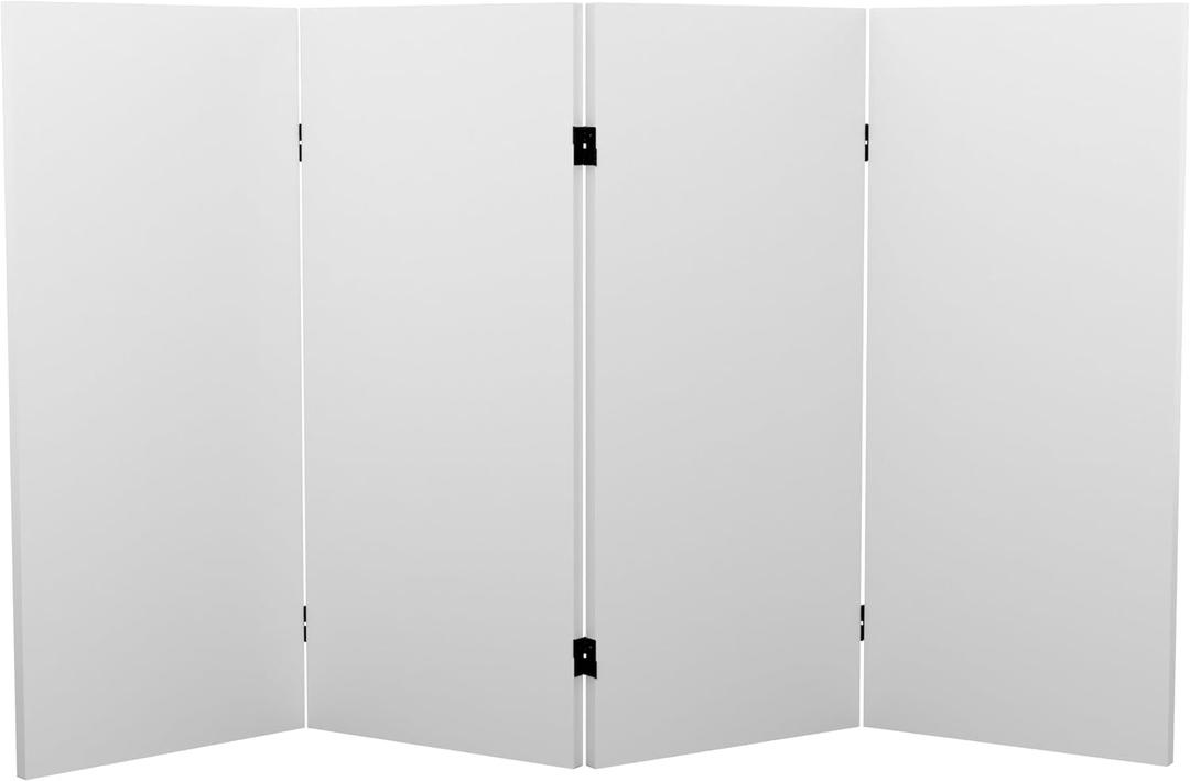 3 ft. Short Do It Yourself Canvas Folding Screen 4 Panel