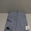 RYB HOME Kitchen Window Curtains Valances - Light Filter Semi Transparent Short Curtains for Small Window, Bathroom, Basement, Cafe, Living Room, Home Decor, W 36 x L 63, Stone Blue, 1 Pair