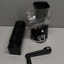 SUSTEAS Rotary Cheese Grater with Handle,Vegetable Slicer with 6 Interchangeable Blades, Reinforced Suction,Easy to Clean,Kitchen Chopper for Crushed Ice,Fruits and Nuts with Blade Storage Case