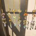6PCS Crystal Sun Catchers for Windows, Stained Glass Suncatcher Kit with Hanging Crystals, Boho Home Decor, Rainbow Maker for Cottagecore & Whimsical Style