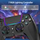 VidPPluing Wireless Controller Compatible with PS5/Android/IOS/MAC/Steam Deck, Gamepad with LED Lighting/Hall Effect Trigger/Turbo/Macro/Dual Vibration/3.5mm Headset Jack/1500 mAh Battery