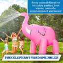 Giant Pink Elephant Inflatable Kids Yard Sprinkler - Inflatable Sprinkler, Easy to Clean, Inflate/Deflate, Transport, and Store