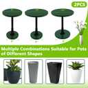Axcoix 2 Pack Adjustable Height Plant Risers for Inside Pots, 12-21" Planter Inserts for Large Pots, Pot Fillers for Tall Square Round Taper Planters (6" 8" 10" Base or Top), Tall Lift: 12-21" Rise - 2Pack