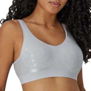 Bali Women's Comfort Revolution Wireless Bra, ComfortFlex Fit Full-Coverage Bra, DF3488 (Crystal Grey Pattern)