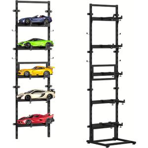 Wall Mount＆Floor RC Car Display Stand, 5 Tier Adjustable RC Car Rack