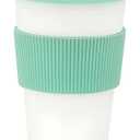 ECO MUG TASSE ECO 16 OZ 473 ML, Straw (Sage Green And Whie)