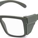 UV400 Bluelight Transition Photochromic Safety Glases Anti Scratch and Impact Resistant,Meets ANSI Z87.1 Standard (Military Green)