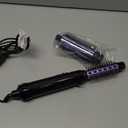 Conair 2-in-1 Hot Air Curling Combo, Includes 1.5-inch Curl Brush and 1-inch Aluminum Bristle Brush (Black / Purple)