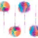 12 Pack Rainbow Pompom Gel Pen with Rainbow Ink
