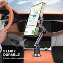 Coolpow Cup Holder Tablet Holder for Car15" Height Adjustable Car Cup Holder ipad Car Mount for Truck Stand Car Tablet Holder Multi Angle Car Mount for All 4.7"-13" Apple iPad Samsung Galaxy Tab