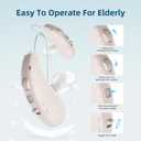 Hearing Aids for Seniors, Rechargeable OTC Hearing Aid with 16-Channel Digital Chips - Intelligent Noise Cancelling, Comfort Fit in Ear Canal & 7-Day Standby