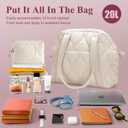 Puffer Tote Bag for Women - Large Quilted Tote Bag Soft Puffy Hobo Handbags Bag for Laptop Crossbody Bag Puff Purse