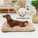 Dog Beds Crate Pad for Medium Dogs Fit Metal Crates or Cages,Ultra Soft Dog Kennel Mat for Crates Washable with Anti-Slip Bottom Kennel Pad for Dogs Cozy Sleeping Mattress,30" x 19",Light Brown