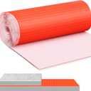 Drydiet 323 Sqft Uncoupling Membrane for Tile 1/8''(3mm) Thick Waterproofing Membrane Crack Prevention Anti Fracture Flooring Underlayment for Bathroom Shower Kitchen Basement(Orange)