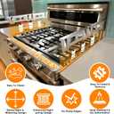 Stove Gap Covers Stainless Steel, Stove Gap Filler Between Stove and Counter, Stove Gap Guards and Range Trim Kit, Easy Retractable Length 13.8" to 27.6", Width 1", Heat-Resistant Stove Guard (2 Pack)