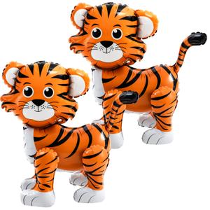 2 Pack 3D Tiger Balloon Jungle Safari Animal Birthday Party Decorations Circus Forest Zoo Theme Baby Shower Birthday Party Supplies