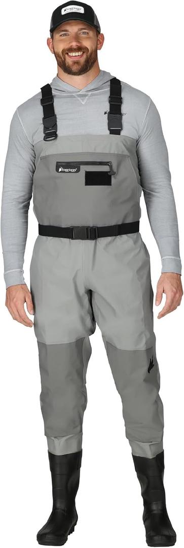 FROGG TOGGS Men's Hellbender PRO Bootfoot Waterproof Fishing Chest Wader for Fishing, Lug Sole, Lug Sole, 13