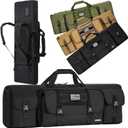 28" 36" 42" 46" 48" 51" 55" Soft Double Rifle Bag, Portable Tactical Long Rifle Bag for Outdoor Hunting Shooting, Shotgun Case for Firearm Storage and Transportation with Multiple Colors (Black)