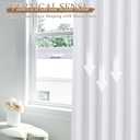 StangH Thermal Insulated Accordion Curtain Temporary Door for Bedroom Closet, Light Blocking Folding Curtain for Laundry Area Bathroom with Tieback and Hooks, Pure White, W50 x L80, 1 Panel