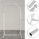2.6x6ft Arched Backdrop Stand,Metal Arch Backdrop Stand for Wedding Ceremony Baby Shower Birthday Party Garden Floral Balloon Arch Decoration
