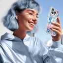 Dibrell for iPhone 16 Pro Case, [Full Camera Protection] [Not Yellowing] [Military-Grade Drop Protection] Cute Clear Slim Shockproof Protective Phone Cover for Women Girls 6.3", Undersea Song/Blue