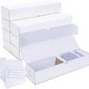 Trading-Card Storage Box, 8-Pack 1000 Count Corrugated Cardboard Storage Box with dividers & labels for TCG/Magic/Mtg storage and Collection, 14.4 INCH Horizontal