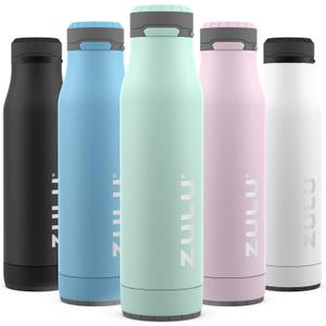 ZULU Ace Vacuum Insulated Stainless Steel Water Bottle with Chug Spout, Leak-Proof Locking Lid and Removable Base for School, Backpack, Sports, Gym, Travel (Yucca)