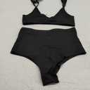 Women's Bikini Sets Two Piece Swimsuit High Waisted V Neck Twist Front Adjustable Spaghetti Straps Bathing Suit, Extra Large, Black 