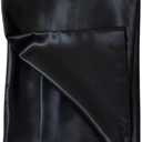 Silk Pillow case with Zipper (Black, Queen)