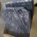 Shintenchi Futon Sofa Bed, Velvet Foldable Couch Reclining Sleeper w/Removable Armrests, Upholstered Loveseat w/Folding Cup Holders for Home, Office, Black